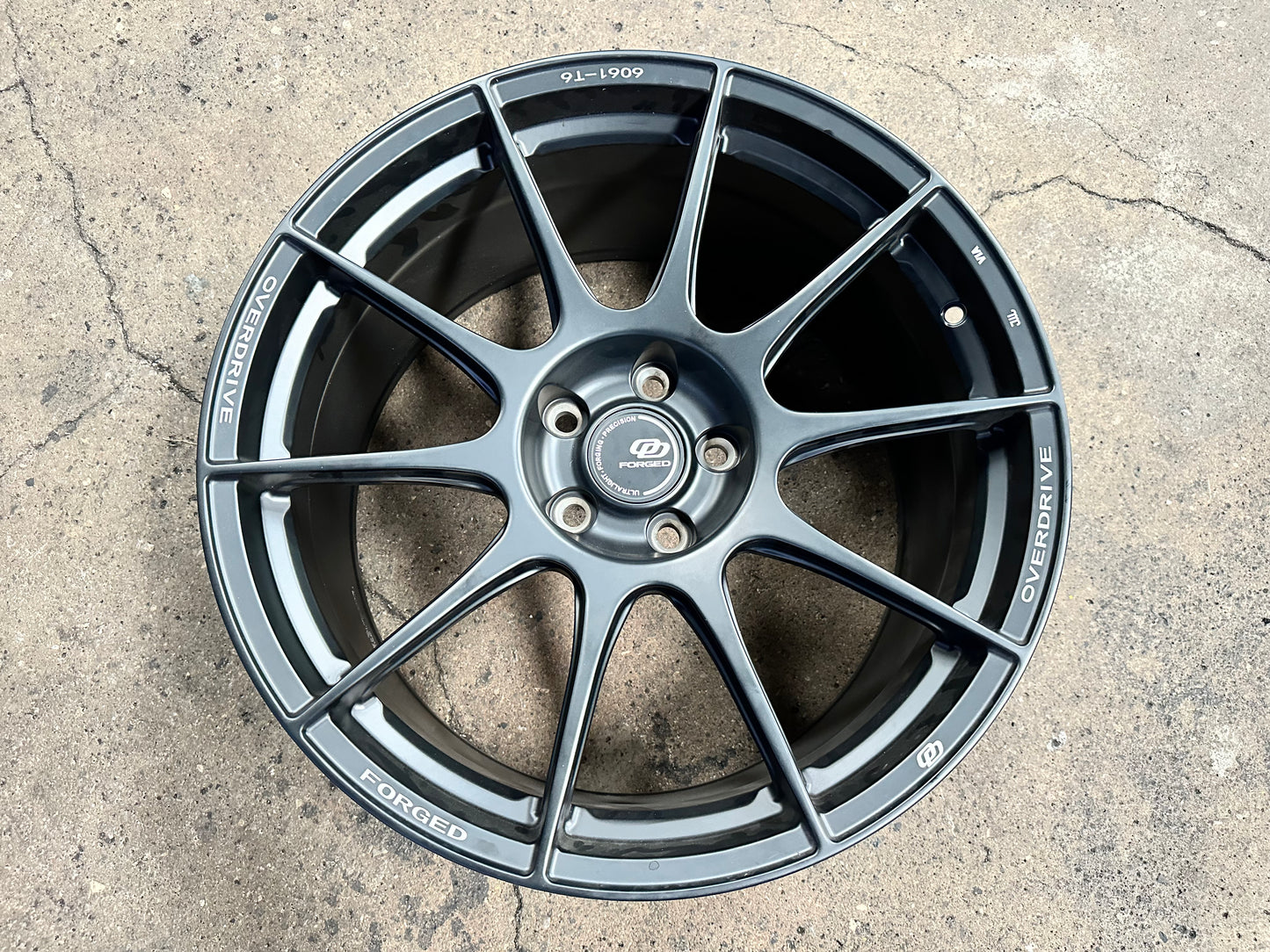 New 19x8.5 ET30 19x9.5 ET45 Overdrive Forged Alfa01 (4 wheels) Satin Black 5x114.3