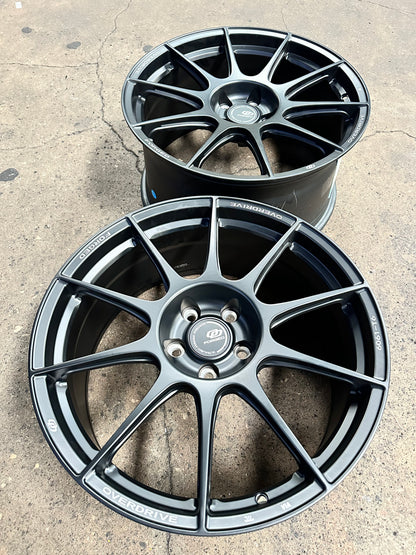 New 19x8.5 ET30 19x9.5 ET45 Overdrive Forged Alfa01 (4 wheels) Satin Black 5x114.3