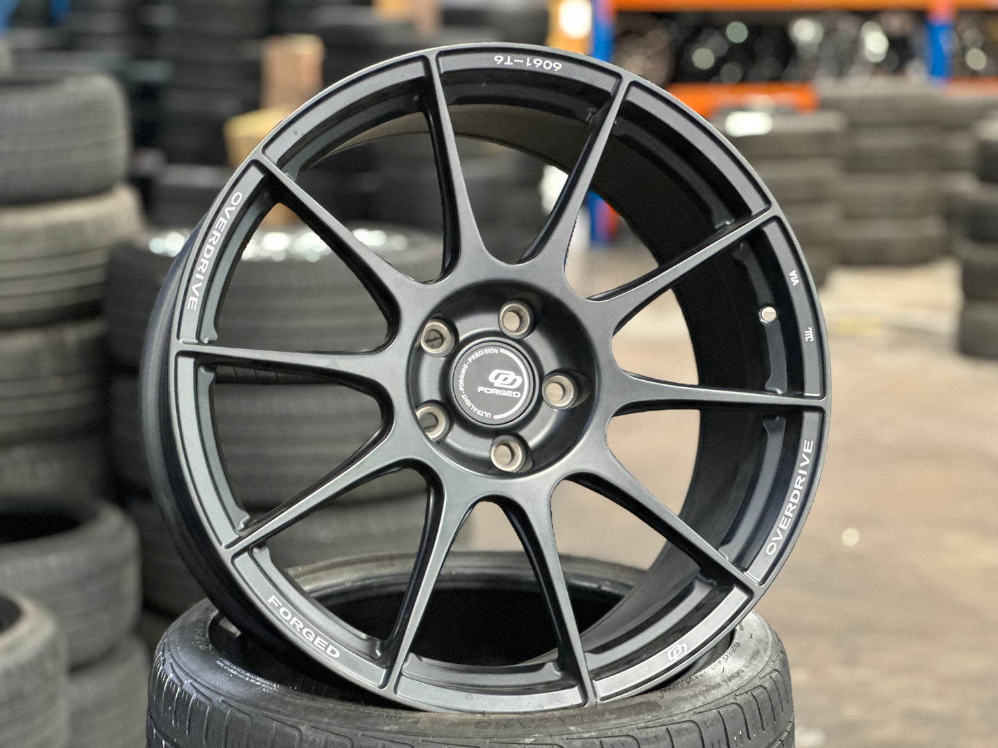 [Bundle] New 19x9.5 ET45 Overdrive Forged Alfa01 (2 wheels) Satin Black 5x112