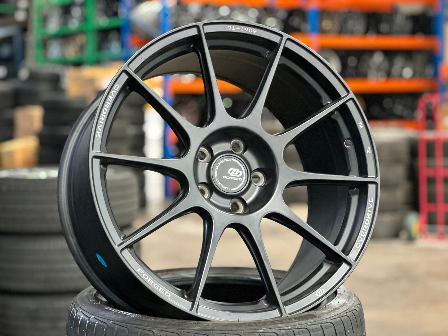 New 19x8.5 ET30 19x9.5 ET45 Overdrive Forged Alfa01 (4 wheels) Satin Black 5x114.3