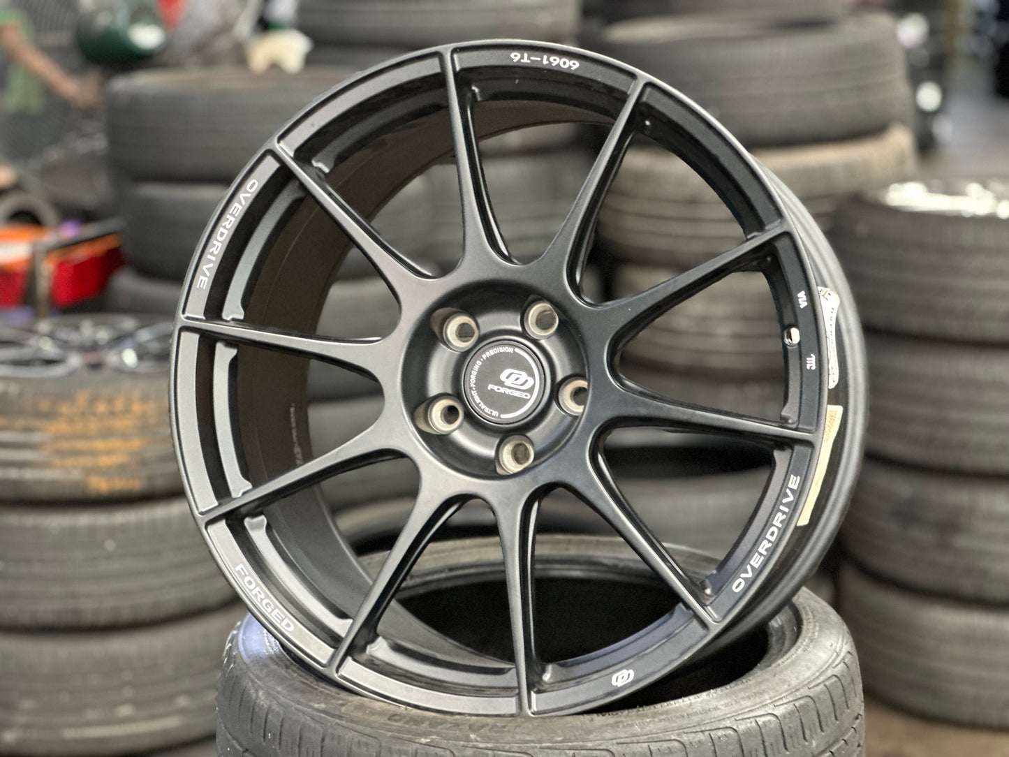 New 19x8.5 ET30 19x9.5 ET45 Overdrive Forged Alfa01 (4 wheels) Satin Black 5x114.3