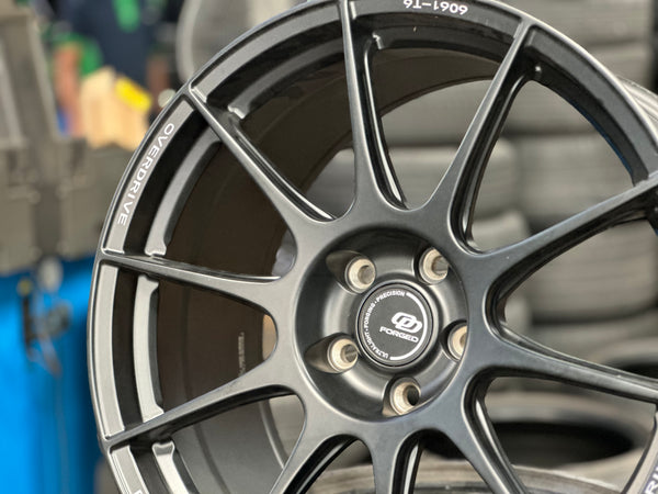 New 19x8.5 ET30 19x9.5 ET45 Overdrive Forged Alfa01 (4 wheels) Satin Black 5x114.3
