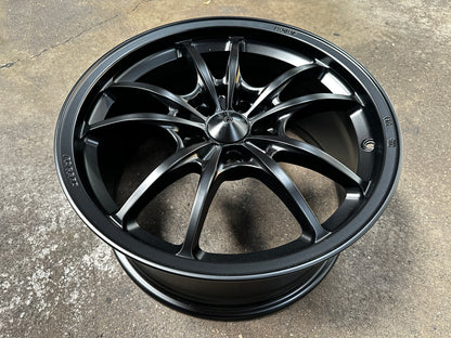 NEW 18X8.5 ET35 AOW MF10 Flow Formed Rim (4 Wheels) Matt Black 5X112