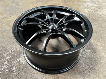 NEW 18X8.5 ET35 AOW MF10 Flow Formed Rim (4 Wheels) Matt Black 5X112