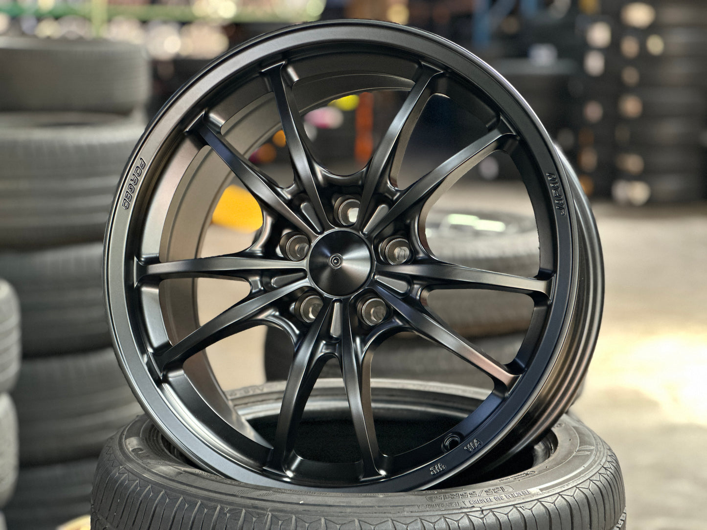 NEW 18X8.5 ET35 AOW MF10 Flow Formed Rim (4 Wheels) Matt Black 5X112