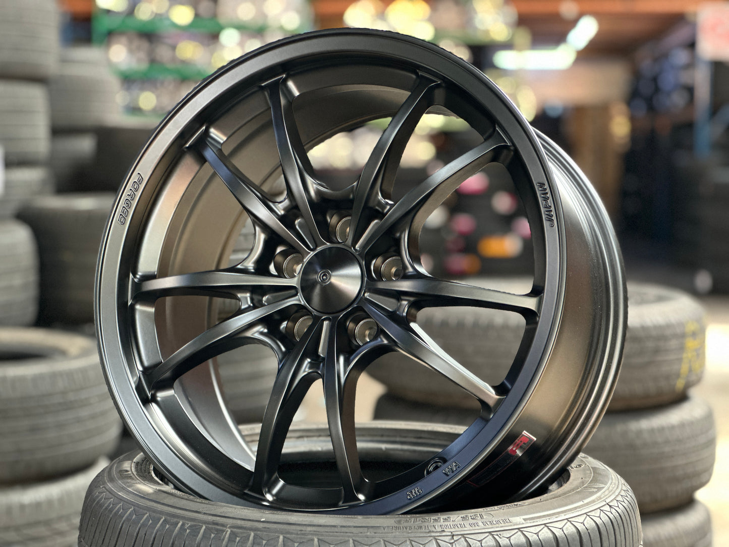 NEW 18X8.5 ET35 AOW MF10 Flow Formed Rim (4 Wheels) Matt Black 5X112