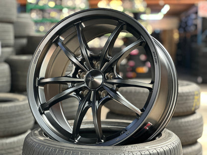 NEW 18X8.5 ET35 AOW MF10 Flow Formed Rim (4 Wheels) Matt Black 5X112