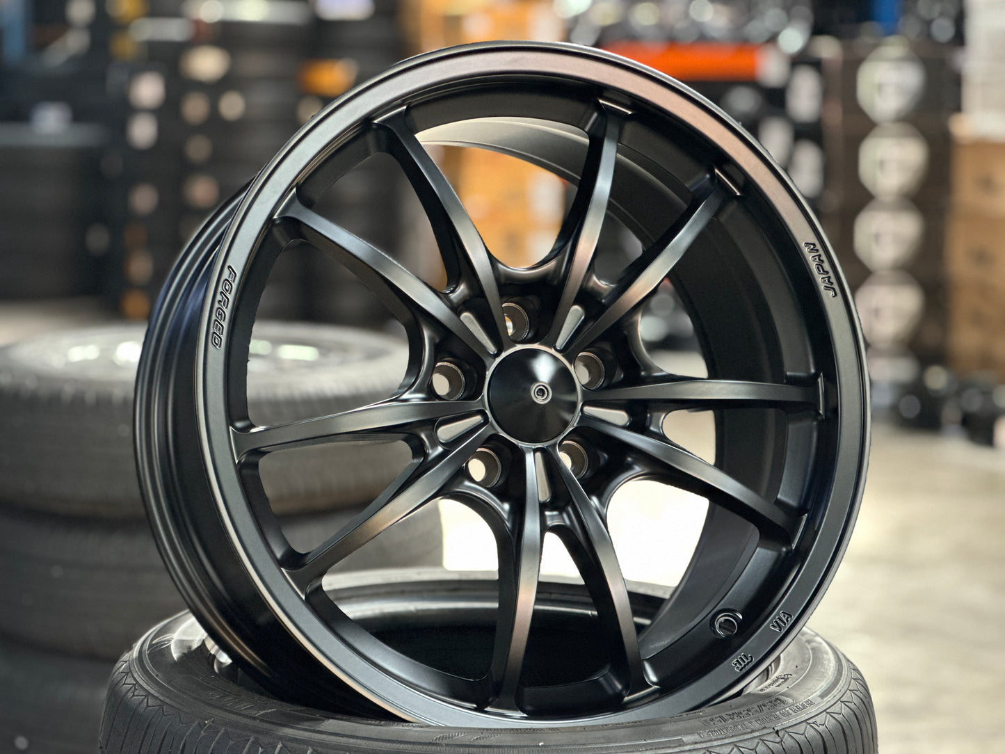 NEW 18X8.5 ET35 AOW MF10 Flow Formed Rim (4 Wheels) Matt Black 5X112