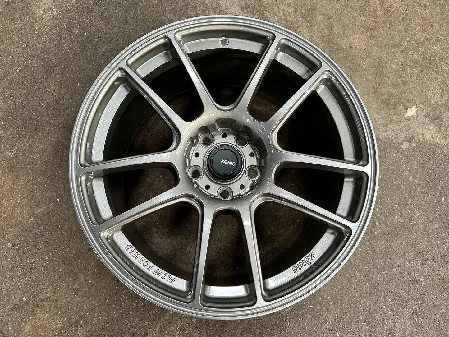 New 18X8.5 ET32 18X9.5 ET35 Konig Heliogram (4 wheel) Silver 5X112