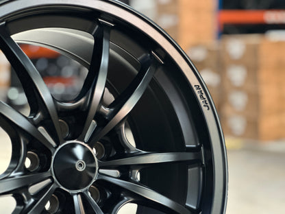 NEW 18X8.5 ET35 AOW MF10 Flow Formed Rim (4 Wheels) Matt Black 5X112