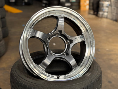 New 16X6 ET0 Advan RJ-D2 Japan Rim (5 wheel) Gloss Gunmetal 5x139.7 (Suzuki Jimny 5 pcs)