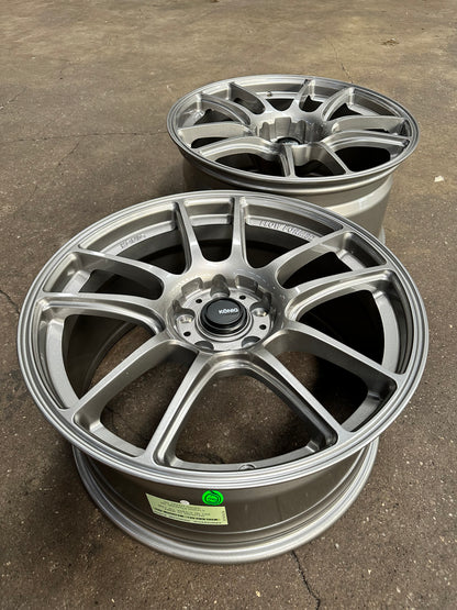 New 18X8.5 ET32 18X9.5 ET35 Konig Heliogram (4 wheel) Silver 5X112
