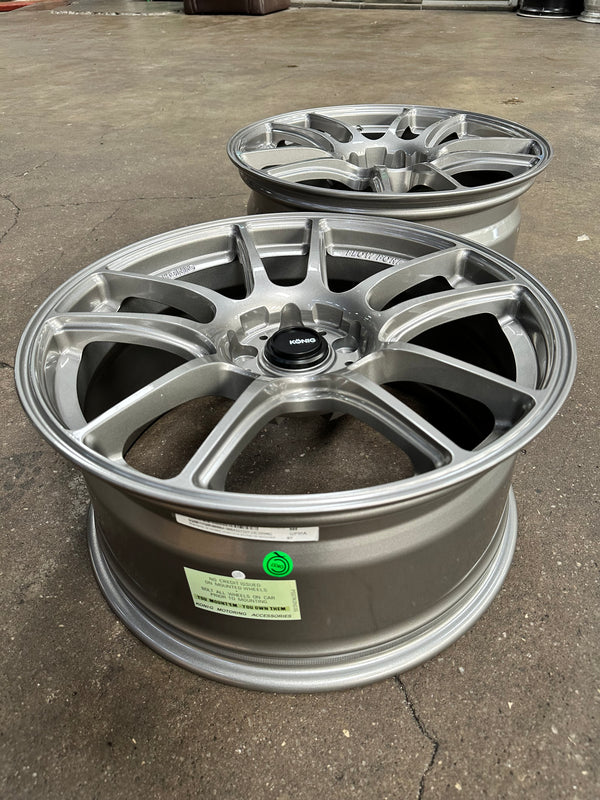 New 18X8.5 ET32 18X9.5 ET35 Konig Heliogram (4 wheel) Silver 5X112