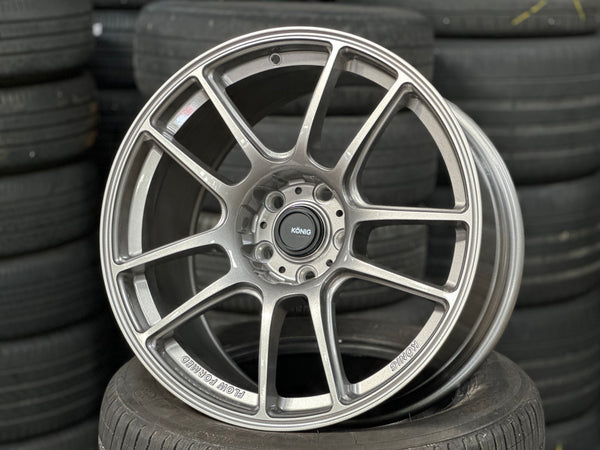 New 18X8.5 ET32 18X9.5 ET35 Konig Heliogram (4 wheel) Silver 5X112