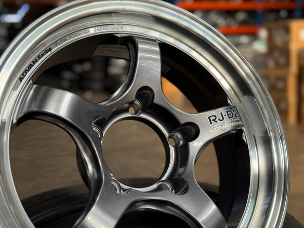 New 16X6 ET0 Advan RJ-D2 Japan Rim (5 wheel) Gloss Gunmetal 5x139.7 (Suzuki Jimny 5 pcs)