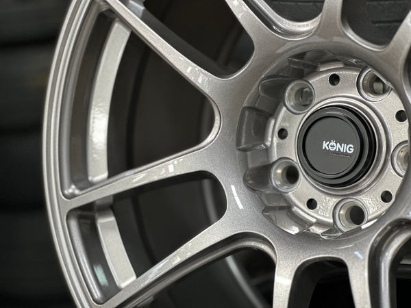 New 18X8.5 ET32 18X9.5 ET35 Konig Heliogram (4 wheel) Silver 5X112