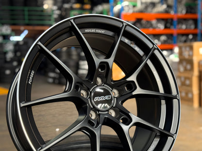 NEW 18X8.5 ET35 AOW G025 Flow Formed Rim (4 Wheel) Flat Black 5X112