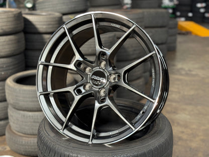 NEW 18X8.5 ET35 AOW G025 Flow Formed Rim (4 Wheel) Hyper Dark 5X112