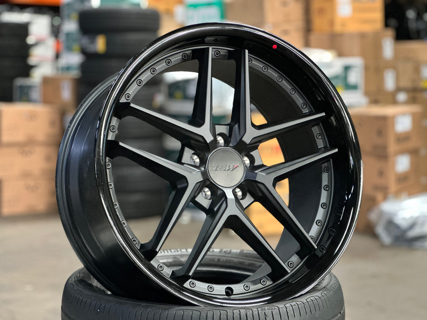 New 20x8.5 ET32 20x10 ET40 TSW Premio (4 wheel) 5x112 Black