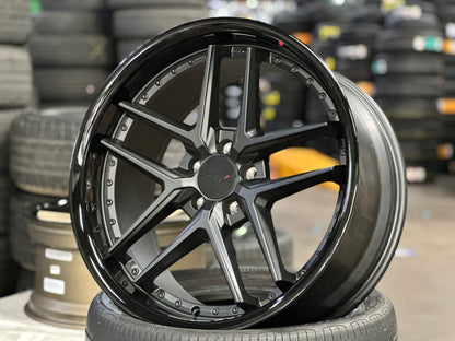 New 20x8.5 ET32 20x10 ET40 TSW Premio (4 wheel) 5x112 Black