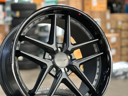 New 20x8.5 ET32 20x10 ET40 TSW Premio (4 wheel) 5x112 Black