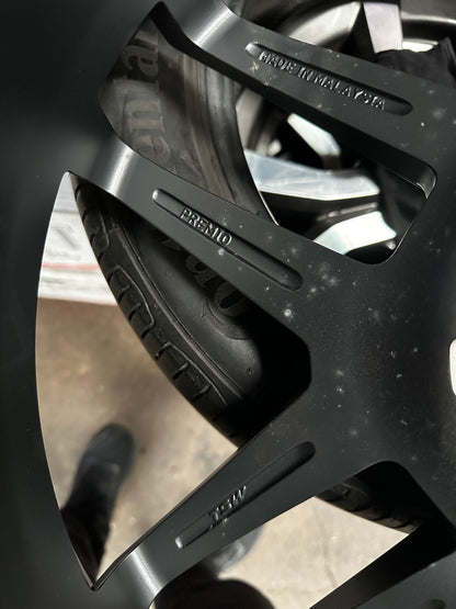 New 20x8.5 ET32 20x10 ET40 TSW Premio (4 wheel) 5x112 Black