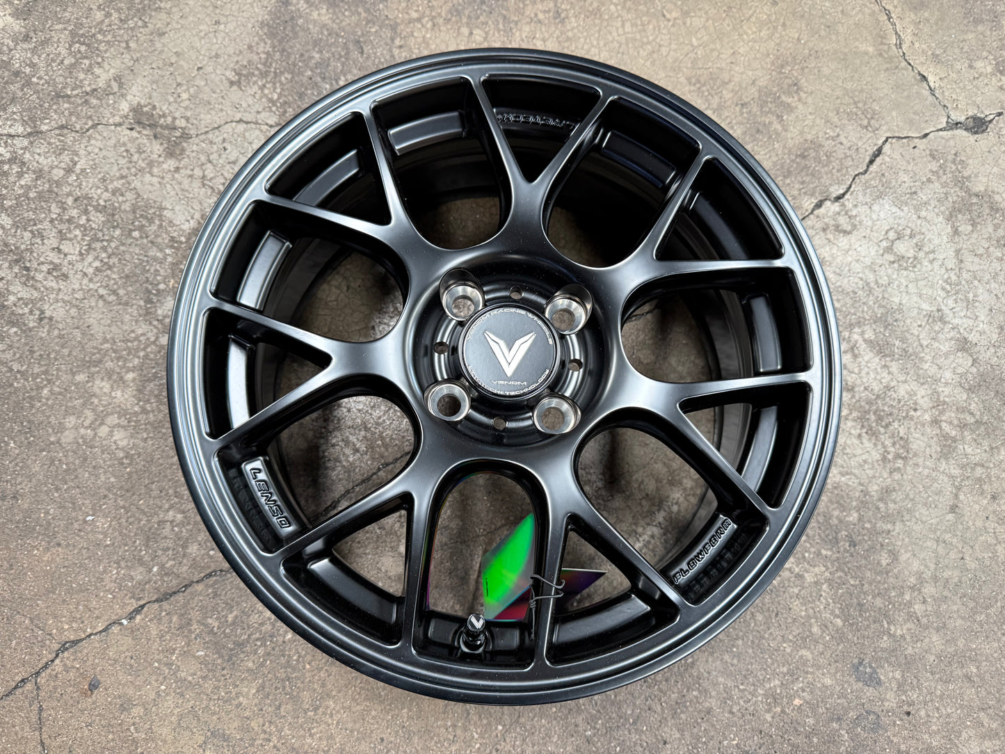 New 15x6.5 ET38 Lenso Eurospeed Rim (4 wheel) Satin Black 4x100