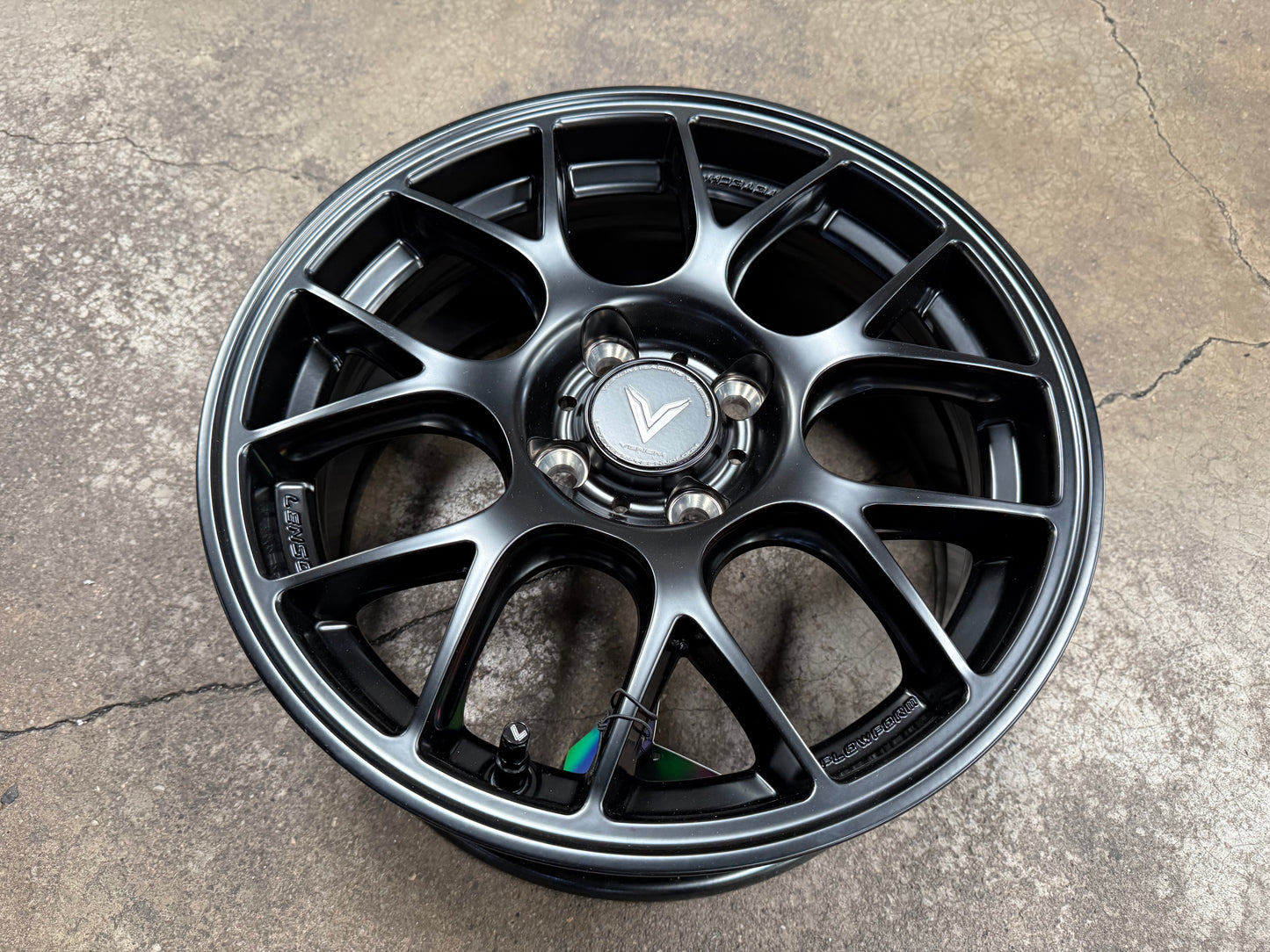New 15x6.5 ET38 Lenso Eurospeed Rim (4 wheel) Satin Black 4x100