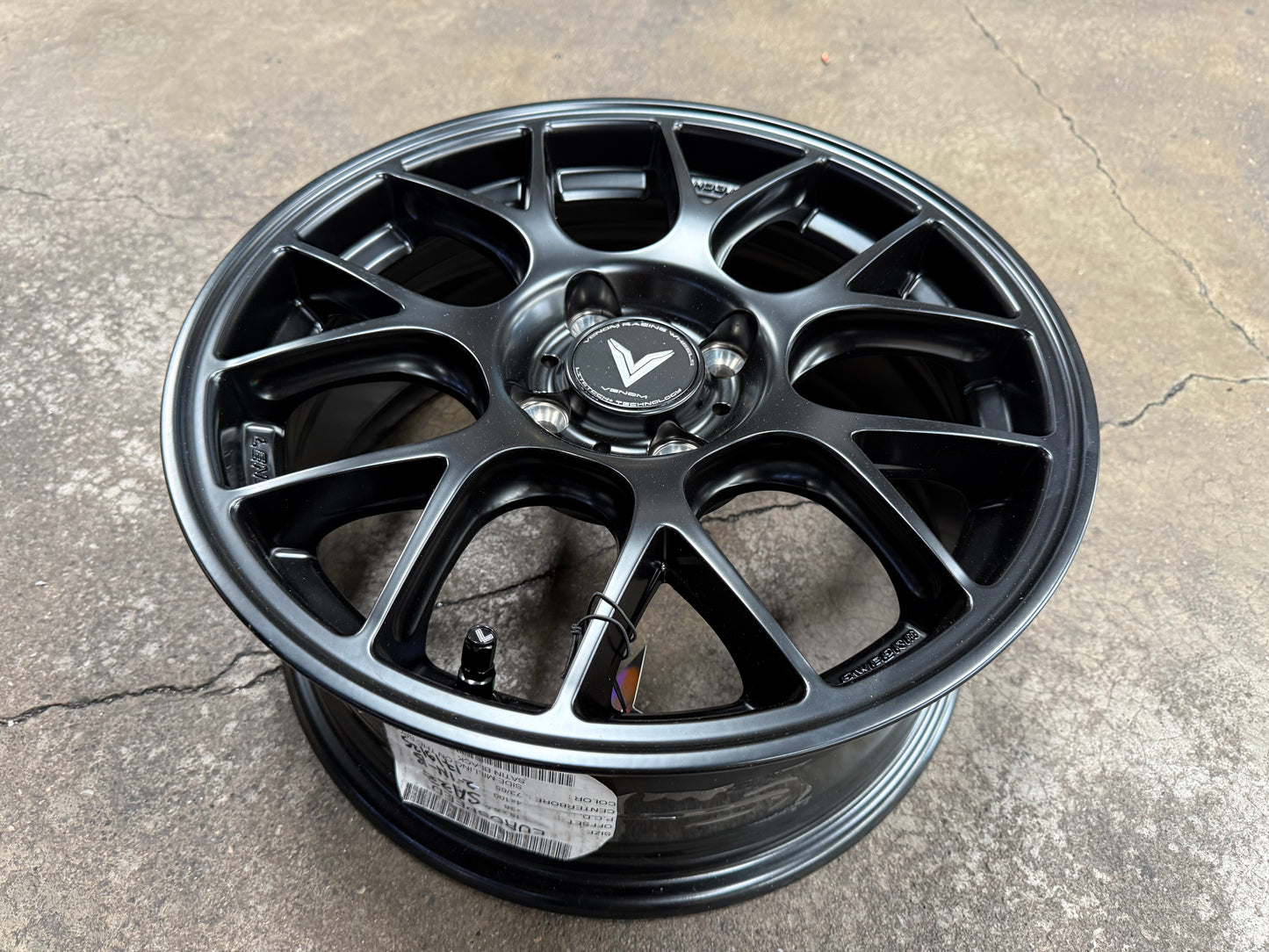 New 15x6.5 ET38 Lenso Eurospeed Rim (4 wheel) Satin Black 4x100