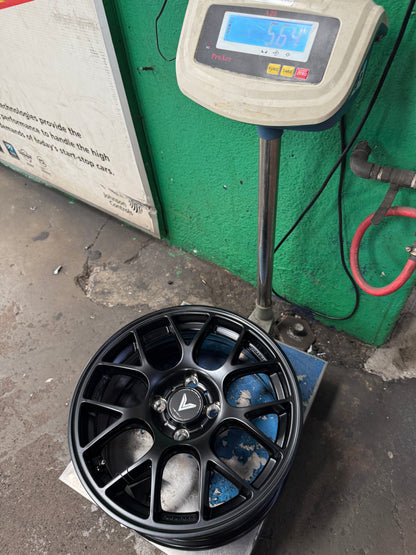 New 15x6.5 ET38 Lenso Eurospeed Rim (4 wheel) Satin Black 4x100