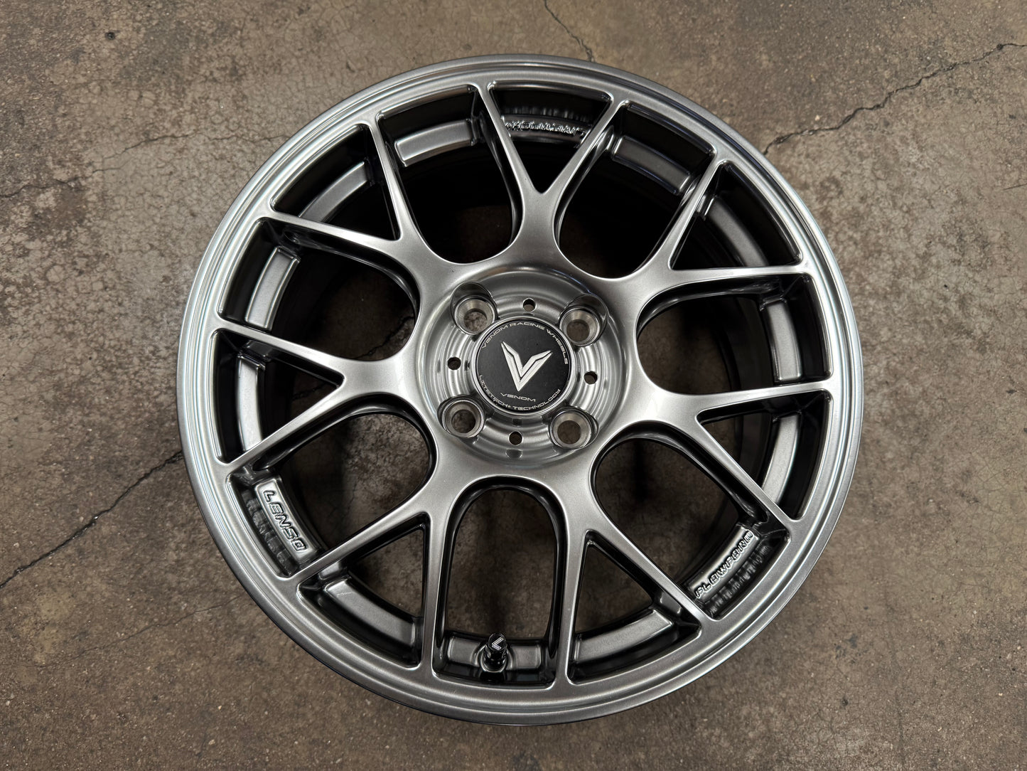 New 15x6.5 ET38 Lenso Eurospeed Rim (4 wheel) Hyper Black 4x100