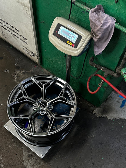 New 18x8.5 ET35 Lenso Blaze Rim (4 wheel) Hyper Black 5x114.3