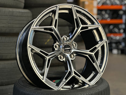 New 18x8.5 ET35 Lenso Blaze Rim (4 wheel) Hyper Black 5x114.3