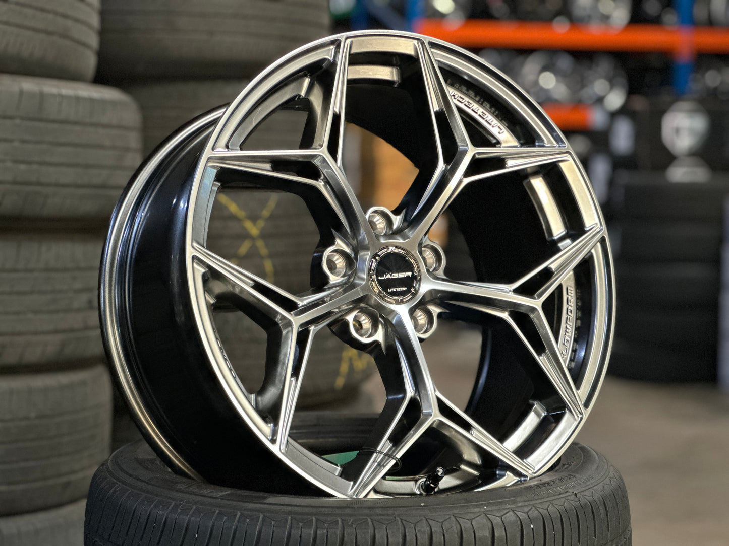 New 18x8.5 ET35 Lenso Blaze Rim (4 wheel) Hyper Black 5x114.3