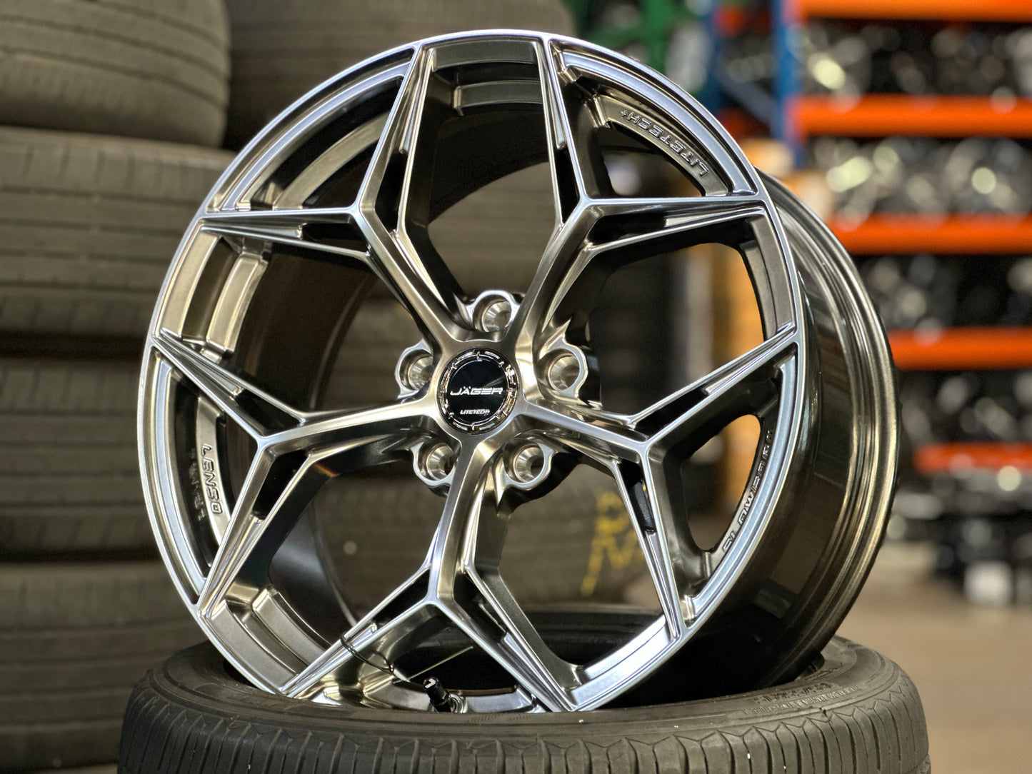 New 18x8.5 ET35 Lenso Blaze Rim (4 wheel) Hyper Black 5x114.3