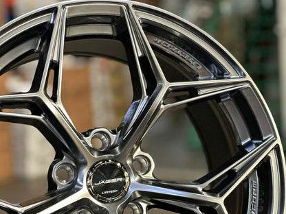 New 18x8.5 ET35 Lenso Blaze Rim (4 wheel) Hyper Black 5x114.3