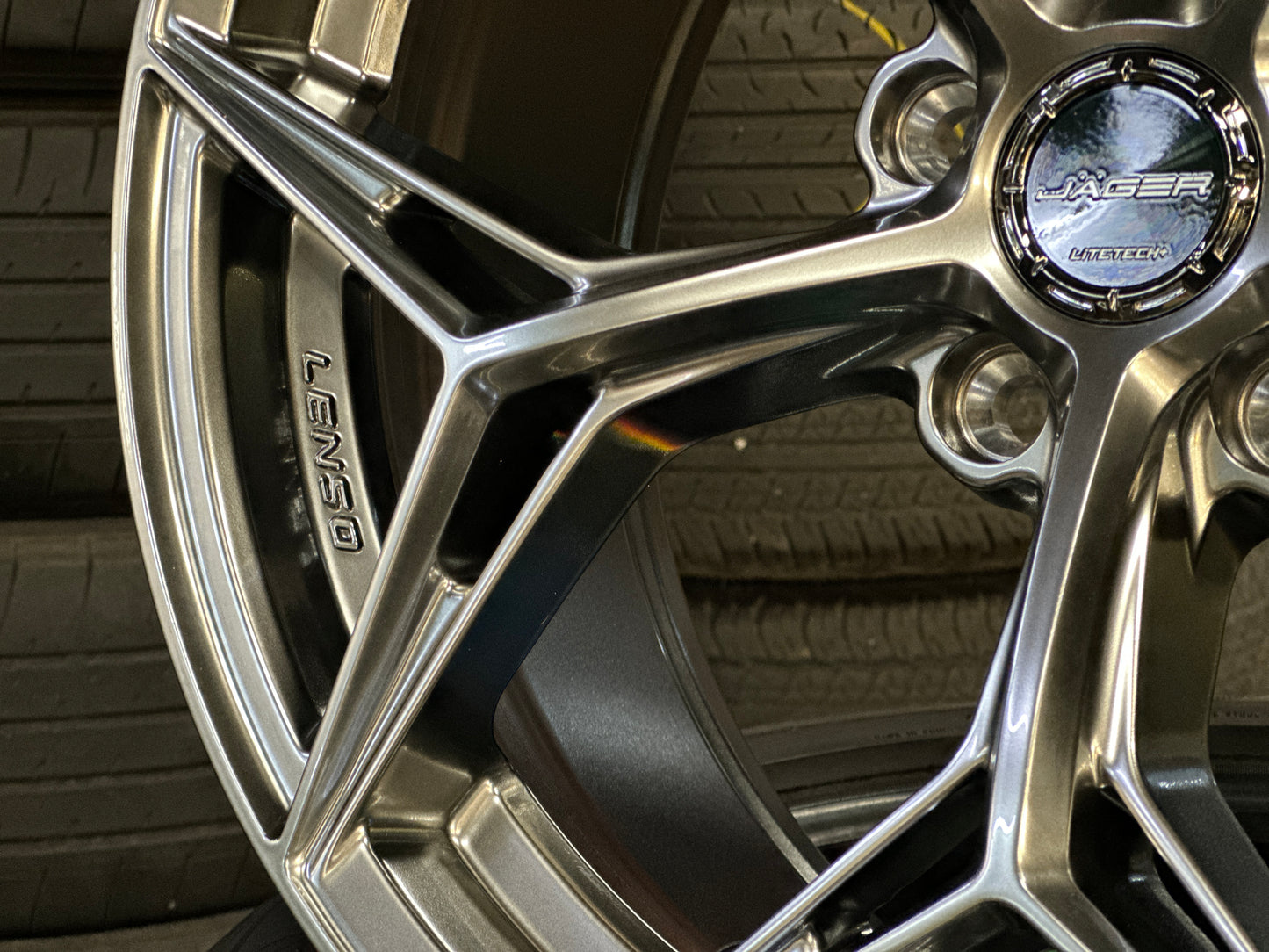 New 18x8.5 ET35 Lenso Blaze Rim (4 wheel) Hyper Black 5x114.3