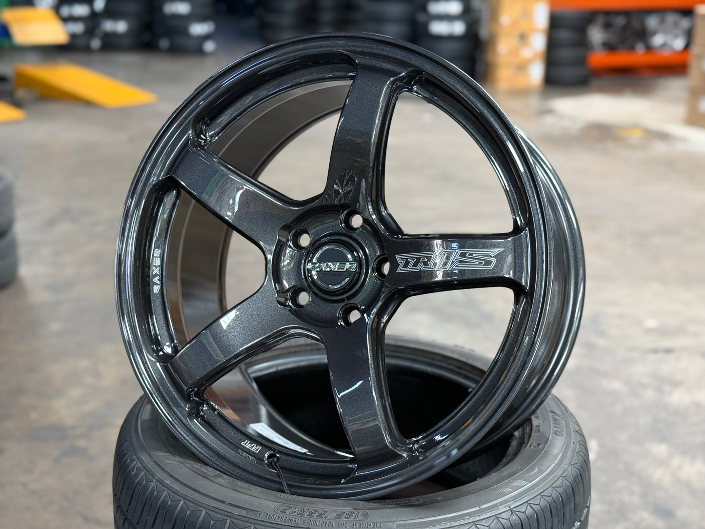 NEW 18X8.5 ET42 Raxer TR1S Rim (4 wheel) Dark Graphite 5X112