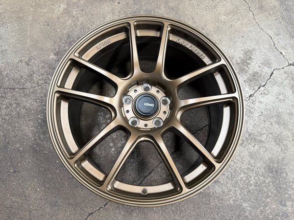 NEW 18X8.5 ET42 Konig Heliogram Rim (4 Wheel) Matte Bronze 5X112