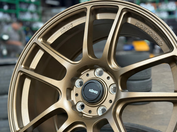 NEW 18X8.5 ET42 Konig Heliogram Rim (4 Wheel) Matte Bronze 5X112