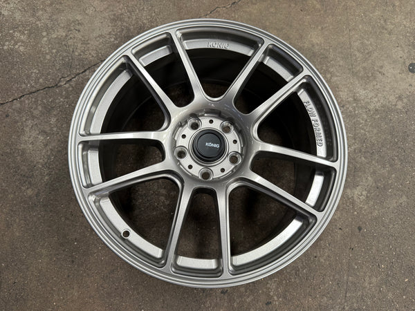 NEW 18X8.5 ET42 Konig Heliogram Rim (4 Wheel) Titanium Metallic 5X112