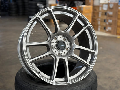 NEW 18X8.5 ET42 Konig Heliogram Rim (4 Wheel) Titanium Metallic 5X112