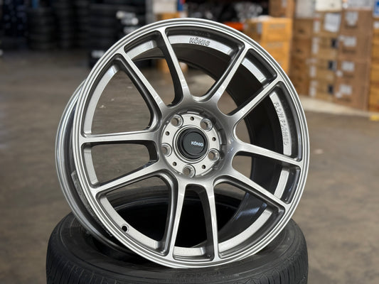 NEW 18X8.5 ET42 Konig Heliogram Rim (4 Wheel) Titanium Metallic 5X112