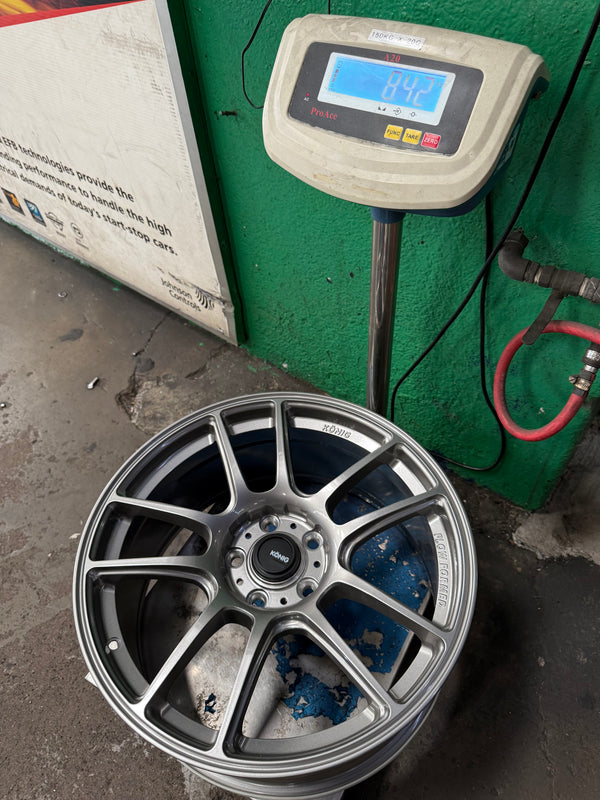 NEW 18X8.5 ET42 Konig Heliogram Rim (4 Wheel) Titanium Metallic 5X112