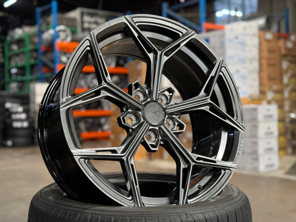 New 18x8.5 ET40 Vogue Wheel F12 Rim (4 wheel) Hyper Dark 5x114.3