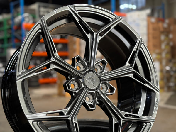 New 18x8.5 ET40 Vogue Wheel F12 Rim (4 wheel) Hyper Dark 5x114.3