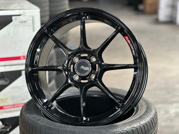 New 17X7.5 ET40 Advanti Blizzard Rim (4 wheel) Gloss Black 4X100