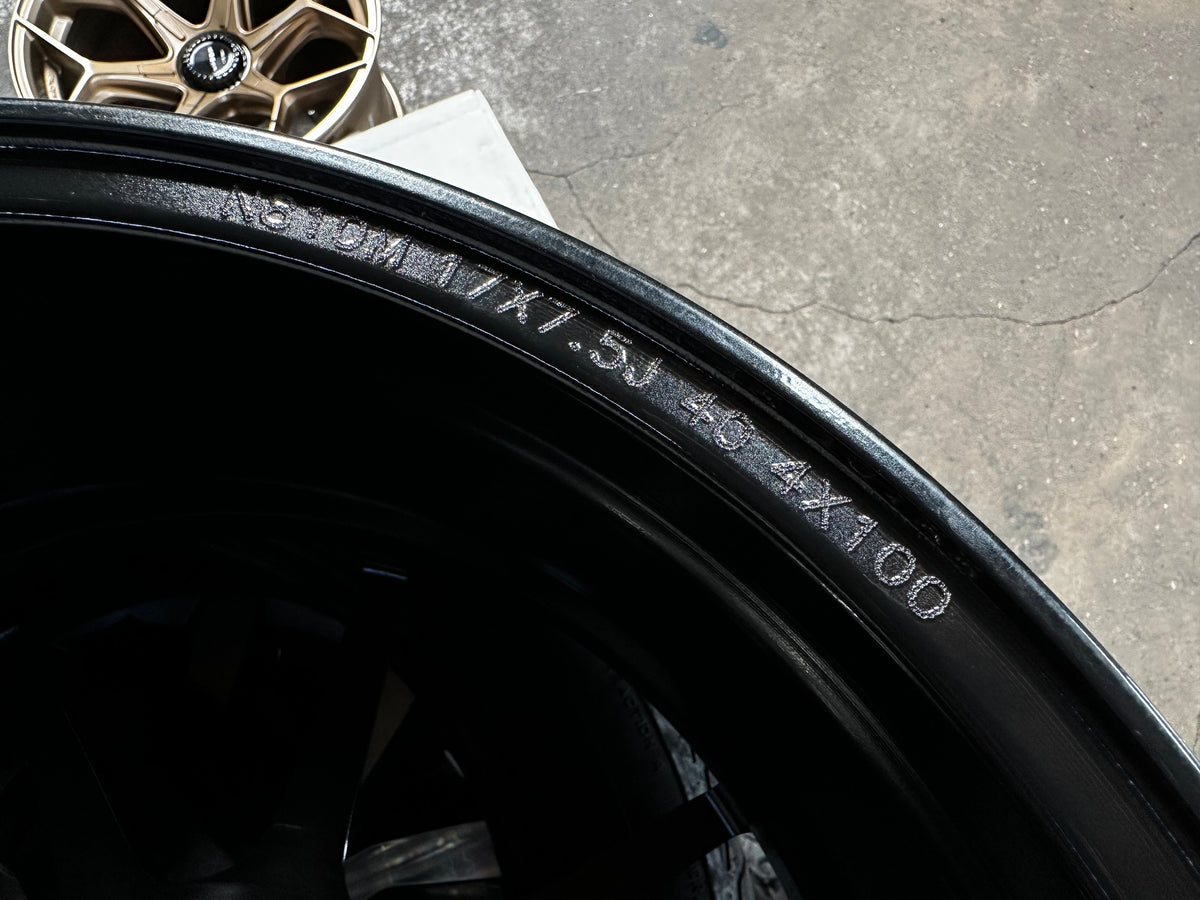 New 17X7.5 ET40 Advanti Blizzard Rim (4 wheel) Gloss Black 4X100