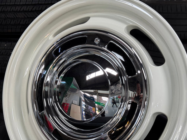 New 15X6 ET38 Dean Cross Rim (4 wheel) Gloss White 4X100