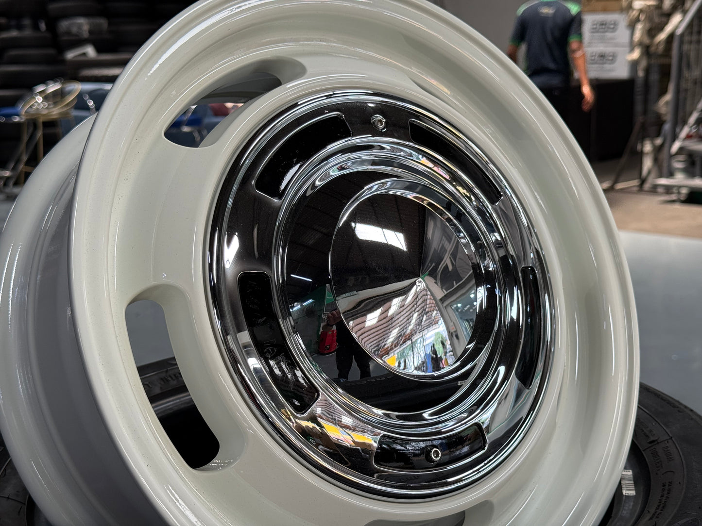 New 15X6 ET38 Dean Cross Rim (4 wheel) Gloss White 4X100